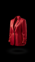 Blazer in seta rosso scarlatto