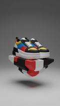 Sneakers platform geometriche