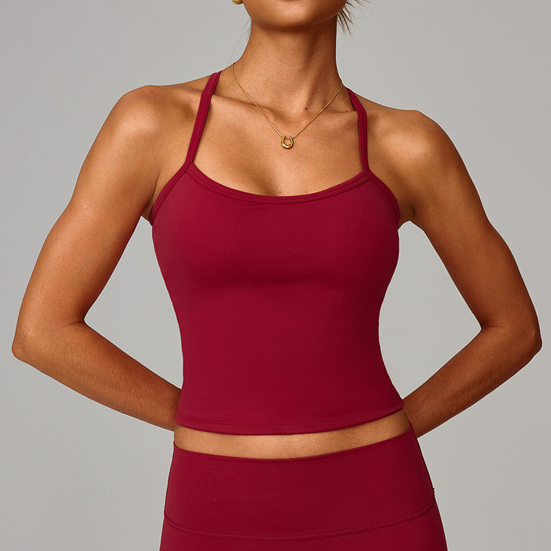 Top Yoga Donna — Canotta Fitness Schiena Scoperta ad Asciugatura Rapida
