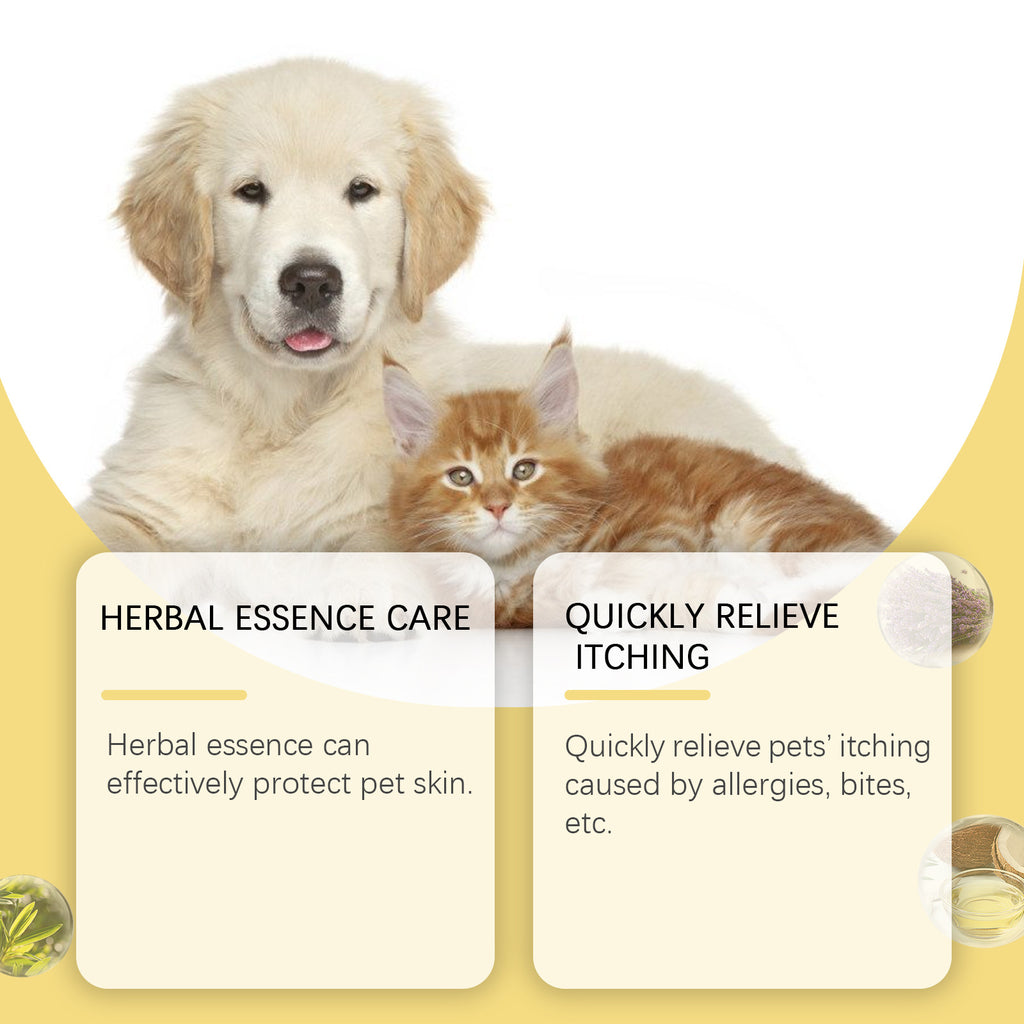Spray Anti-Pulci, Anti-Pidocchi e Cura Pelle per Cani e Gatti – 50ml, Formula Vegetale