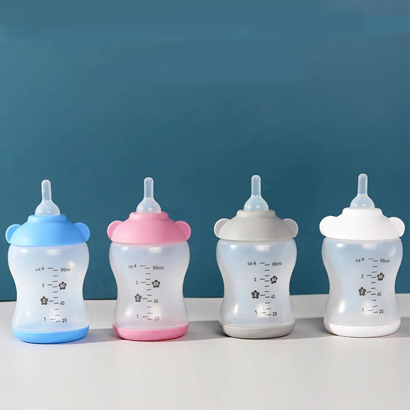 Biberon in Silicone Alimentare per Cuccioli e Gattini – Set 4 Pezzi 100ml, 4 Colori