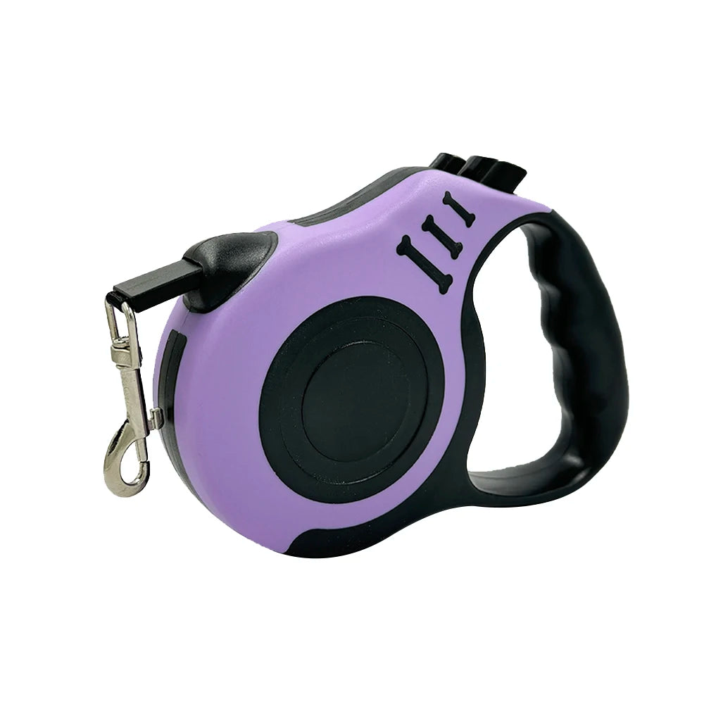 Guinzaglio Retrattile in Nylon per Cani Piccoli e Gatti – 3m o 5m, 14 Colori, Blocco Automatico