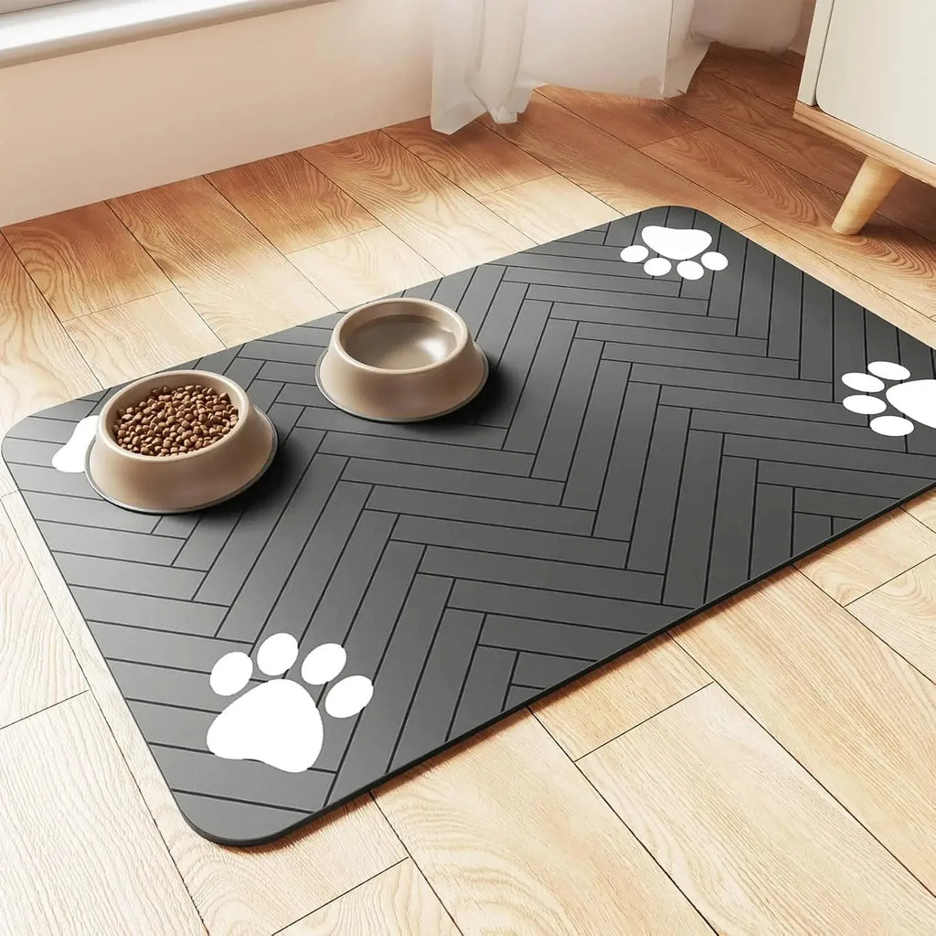 Tappetino Assorbente Antiscivolo per Ciotole Cane e Gatto