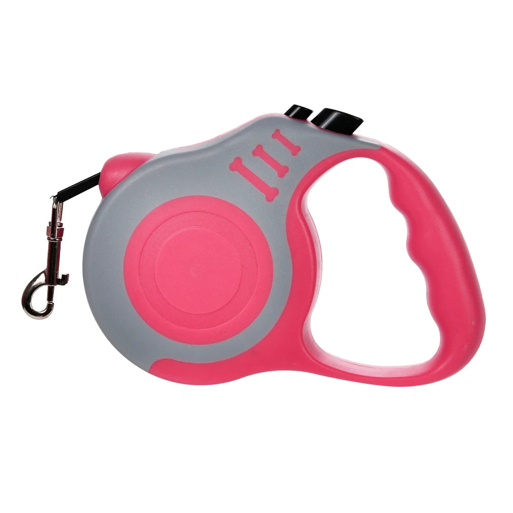 Guinzaglio Retrattile in Nylon per Cani Piccoli e Gatti – 3m o 5m, 14 Colori, Blocco Automatico