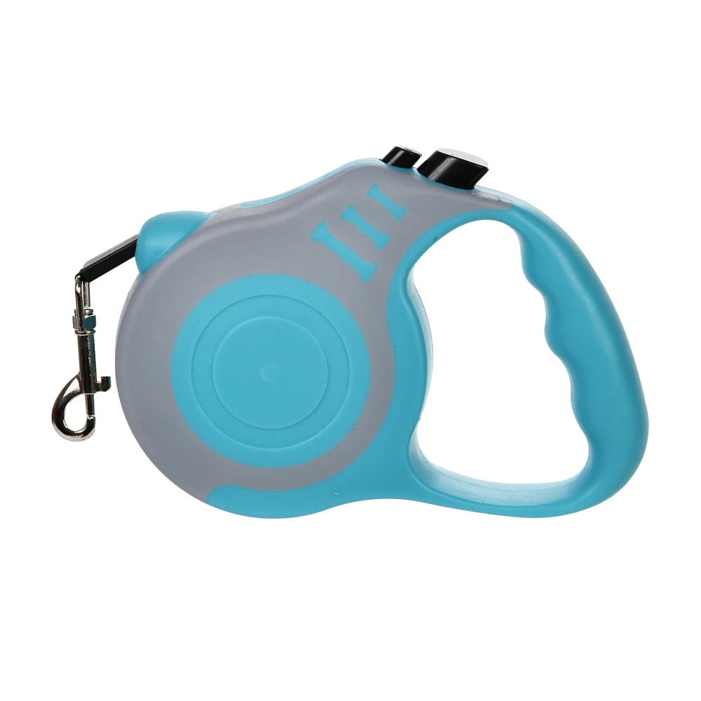 Guinzaglio Retrattile in Nylon per Cani Piccoli e Gatti – 3m o 5m, 14 Colori, Blocco Automatico