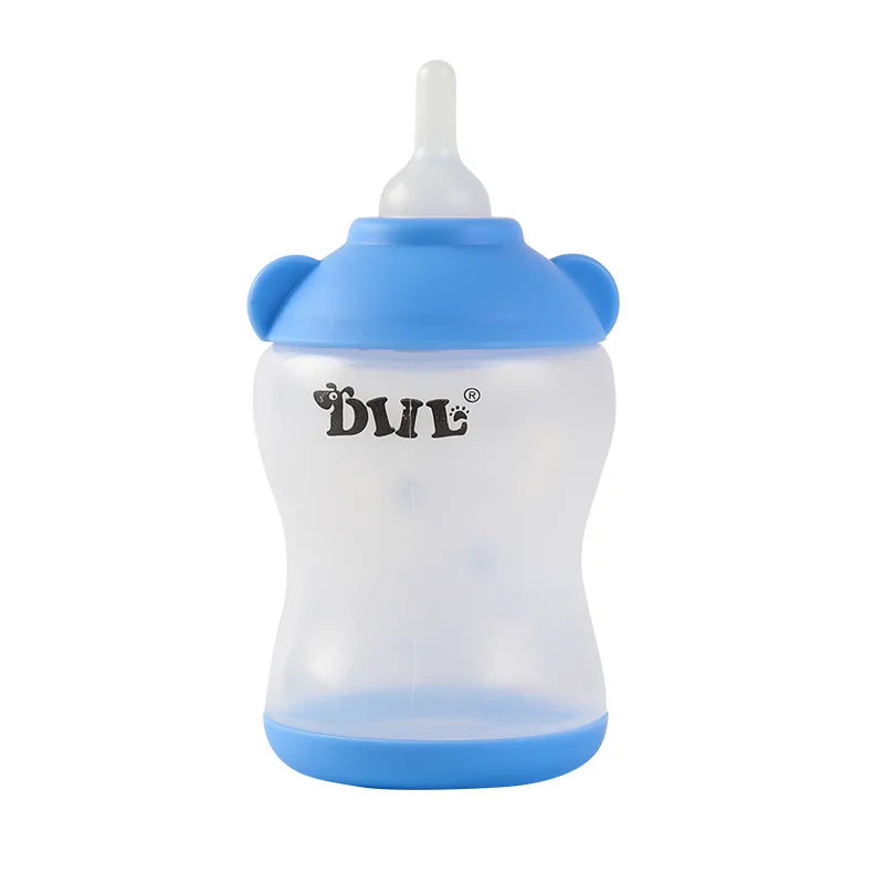 Biberon in Silicone Alimentare per Cuccioli e Gattini – Set 4 Pezzi 100ml, 4 Colori