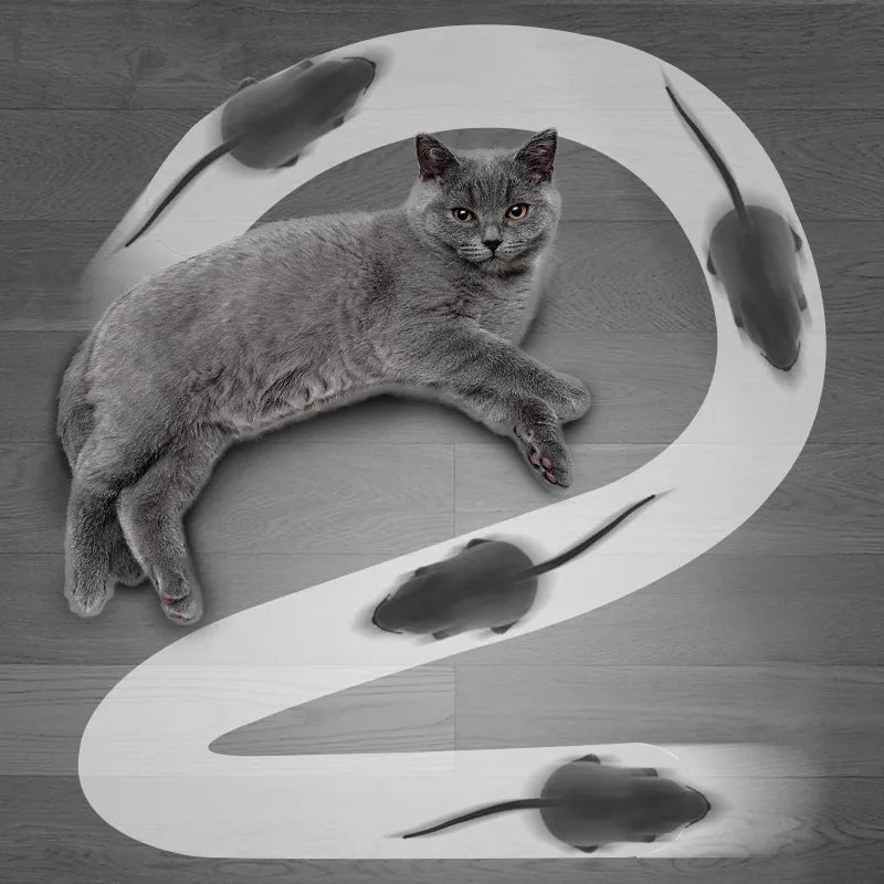Topolino Elettrico Telecomandato per Gatti – Giocattolo Interattivo Wireless, Pelo Sintetico