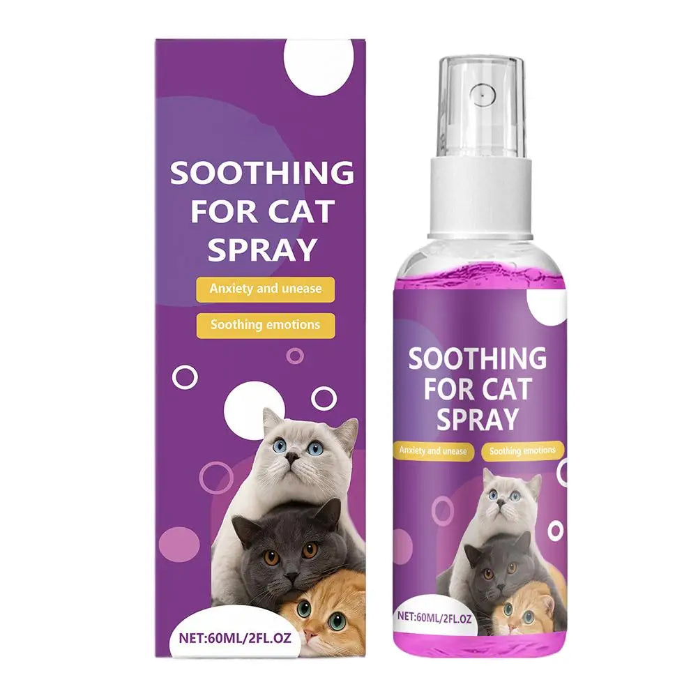 Spray Feromoni Calmanti per Gatti – 60ml, Approvato Veterinari, Anti-Graffi e Anti-Marcatura