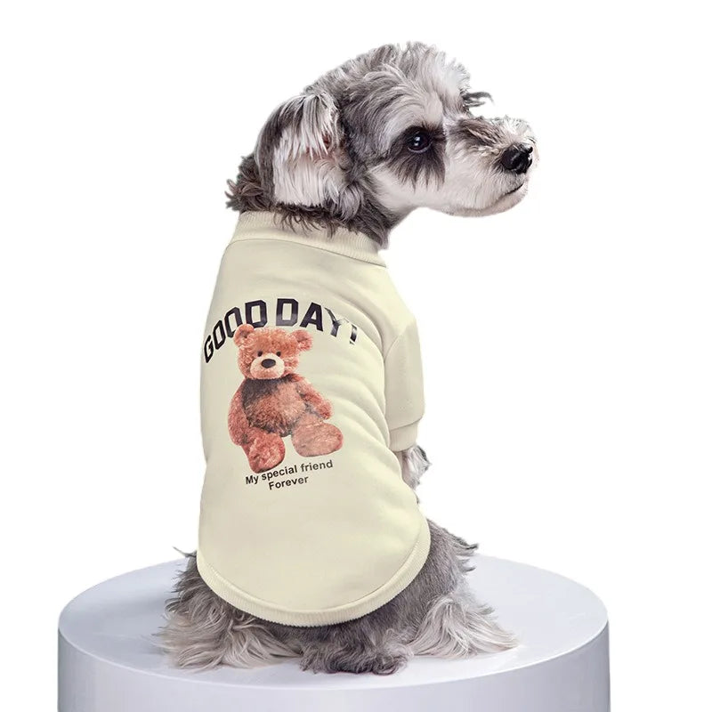 Felpa Invernale Pattern Orso per Cani e Gatti – Pullover Caldo in Pile, 4 Colori 6 Taglie