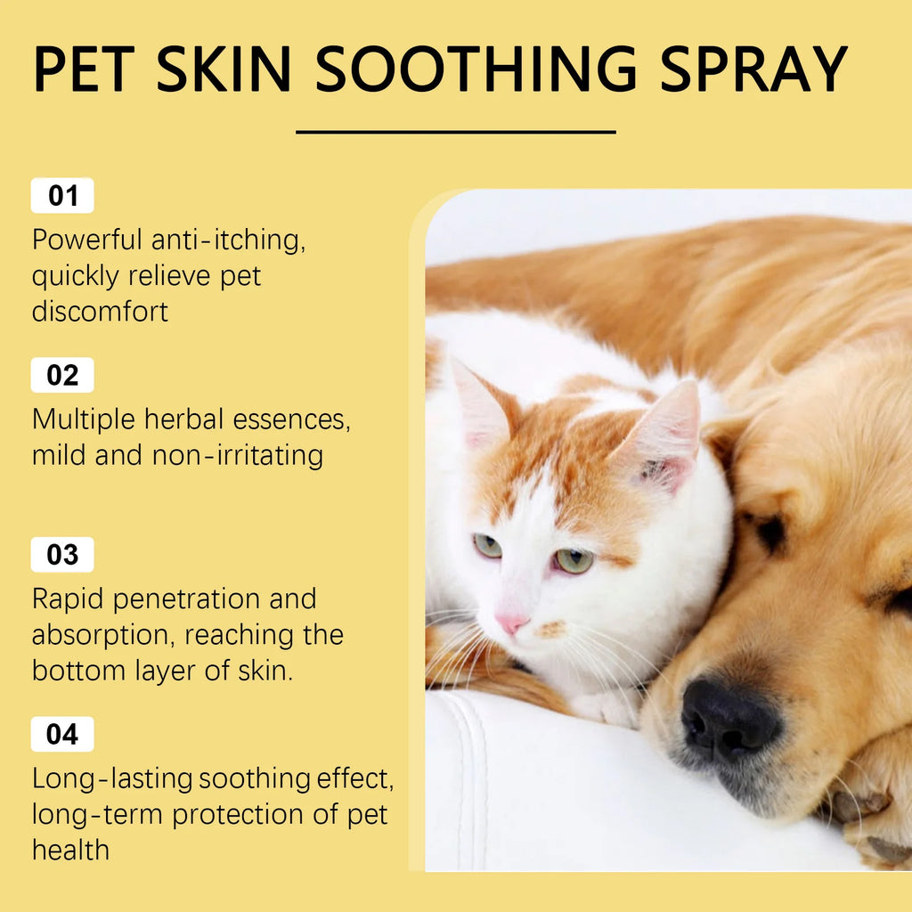 Spray Anti-Pulci, Anti-Pidocchi e Cura Pelle per Cani e Gatti – 50ml, Formula Vegetale