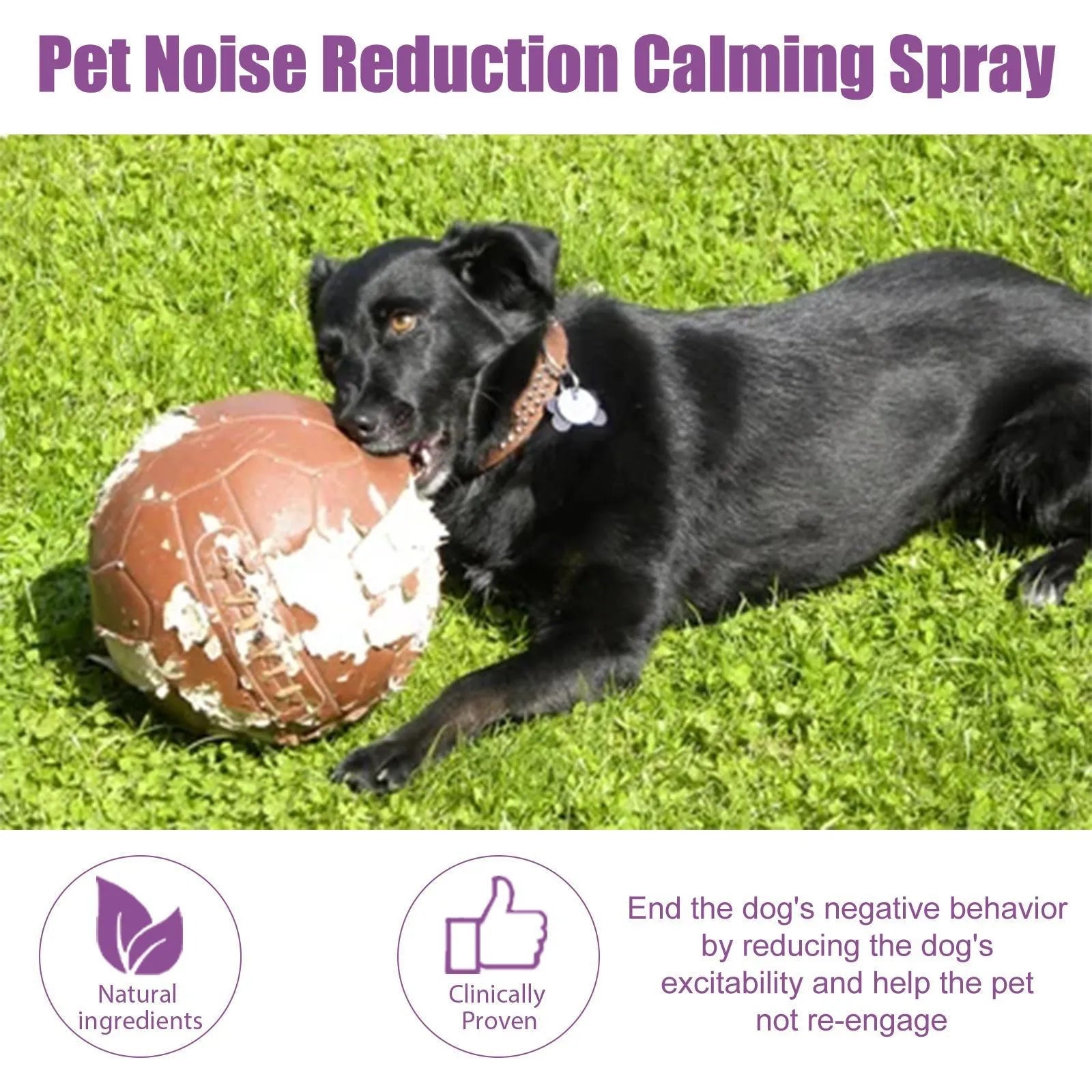 Spray Calmante Anti-Abbaio per Cani – 50ml, Camomilla e Lavanda, Riduce Comportamenti Negativi