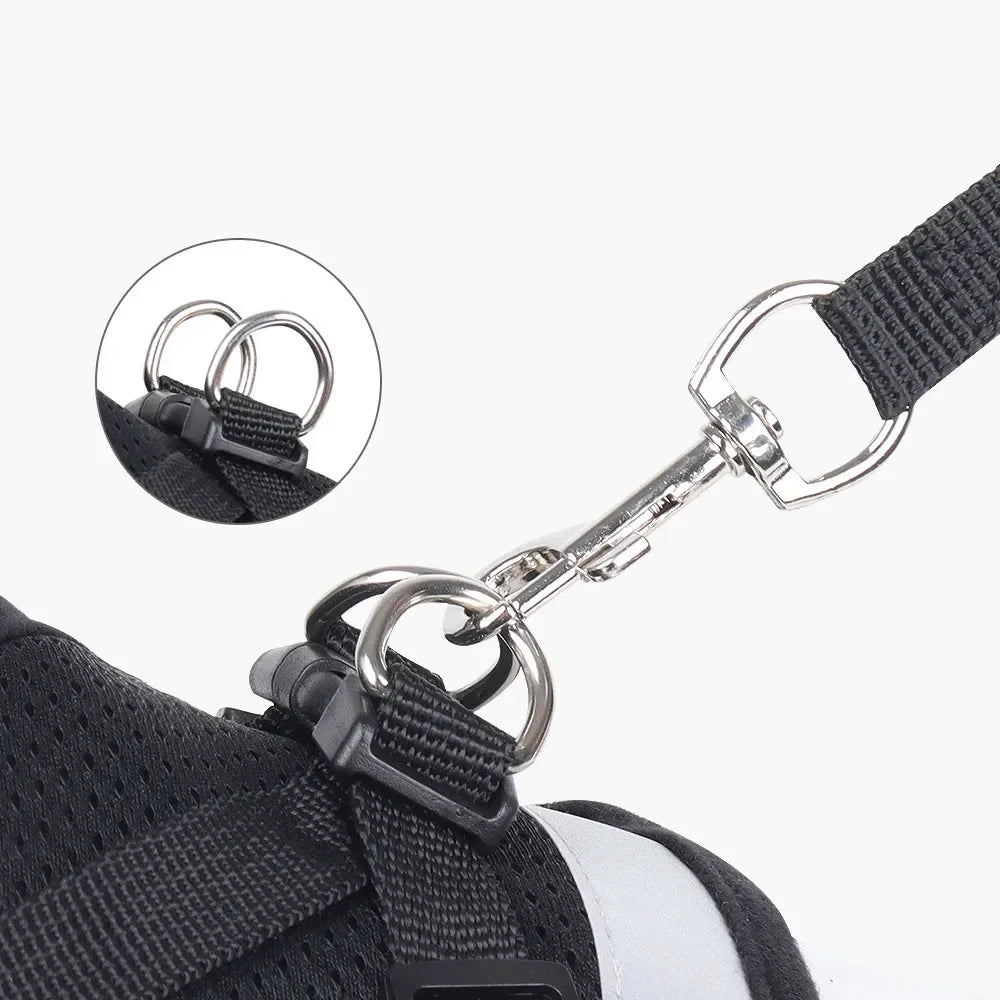 Pettorina Riflettente in Mesh per Gatti e Cani Piccoli – Regolabile, Anti-Fuga, 5 Taglie