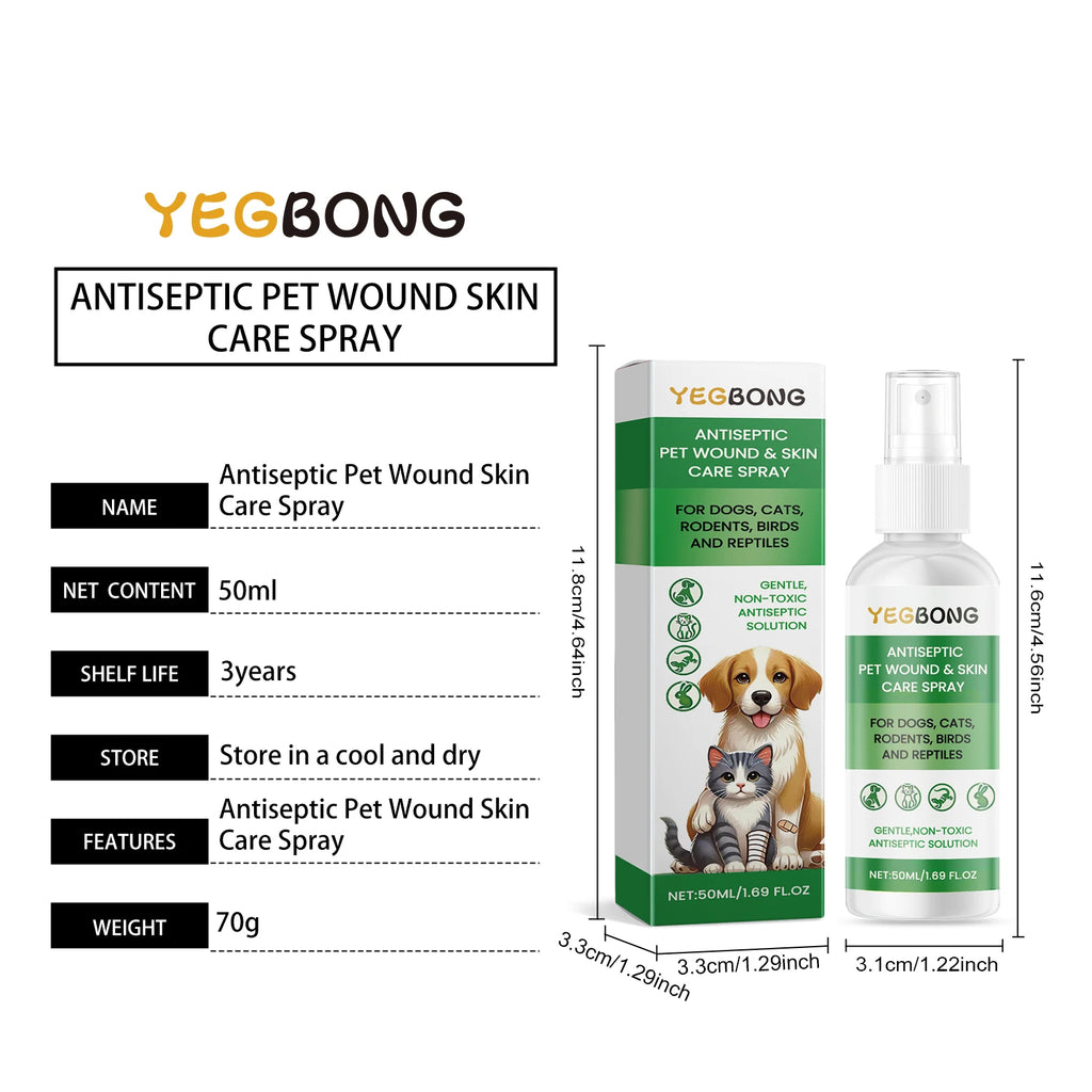 Spray Cura Pelle per Cani e Gatti – Anti-Prurito, Idratante, Cicatrizzante, 50ml