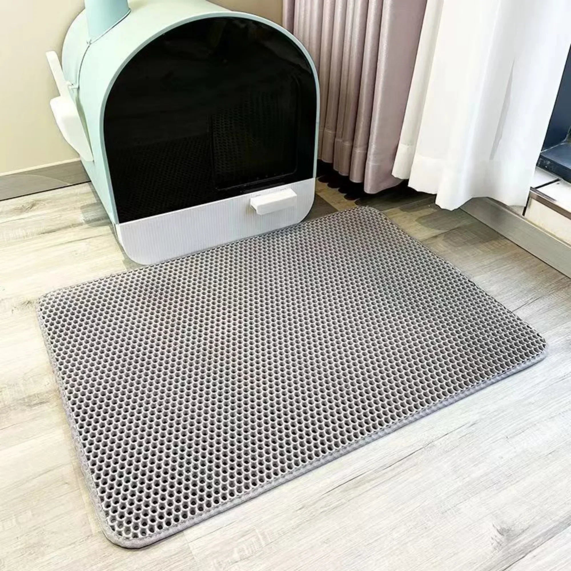 Tappetino per Lettiera Gatto Extra Large – Impermeabile, Antiscivolo, Doppio Strato, 5 Misure