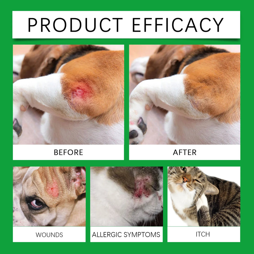 Spray Cura Pelle per Cani e Gatti – Anti-Prurito, Idratante, Cicatrizzante, 50ml