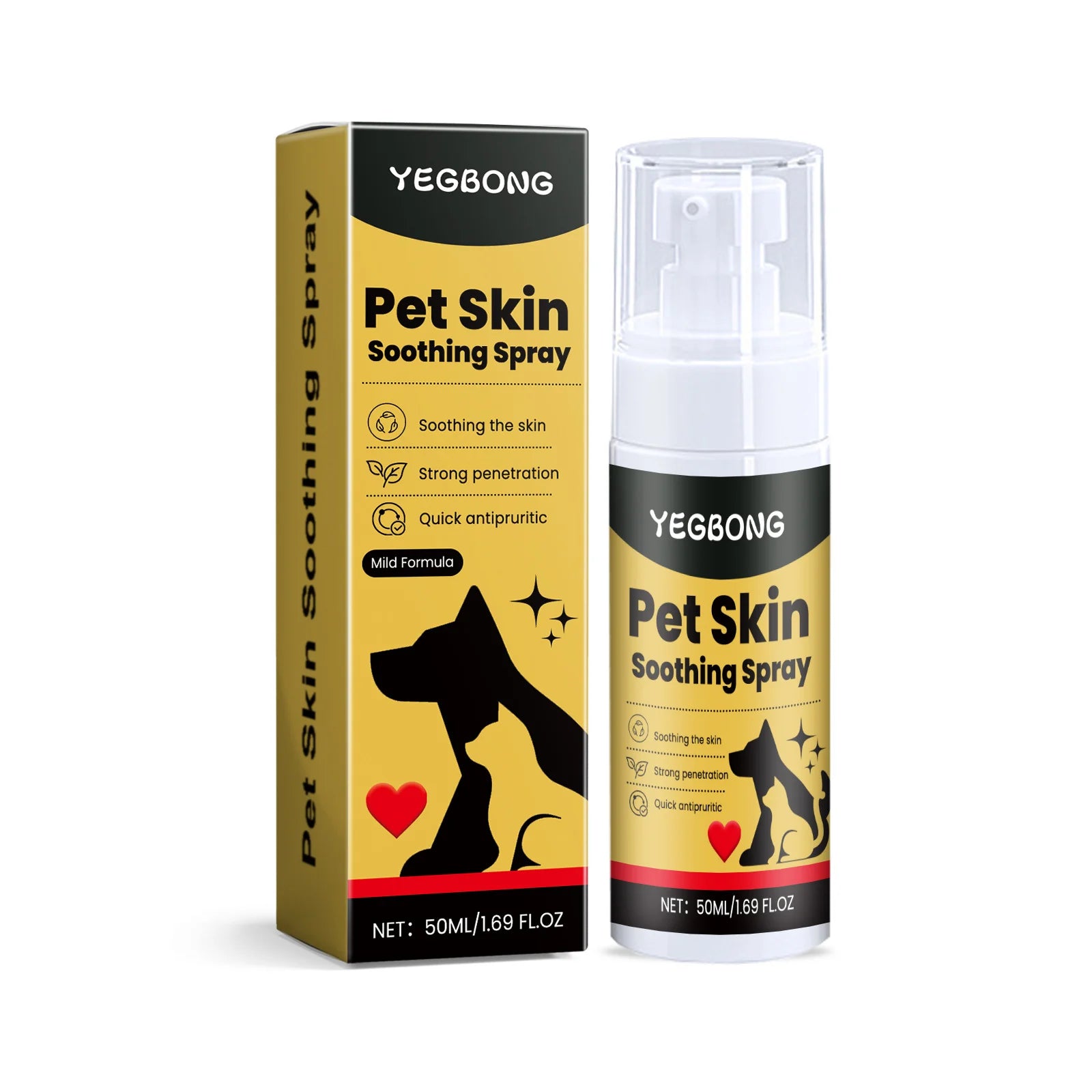 Spray Anti-Pulci, Anti-Pidocchi e Cura Pelle per Cani e Gatti – 50ml, Formula Vegetale