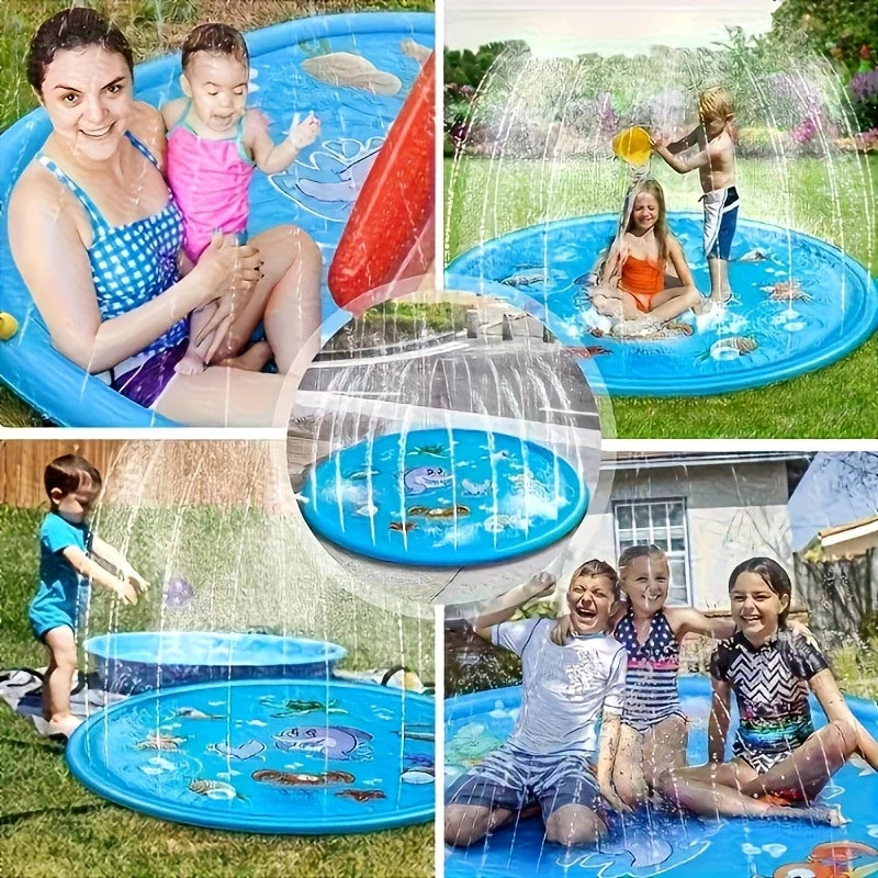 Vasca Bagno Outdoor per Cani con Funzione Spray Acqua – Antiscivolo, Rinfrescante, 2 Design