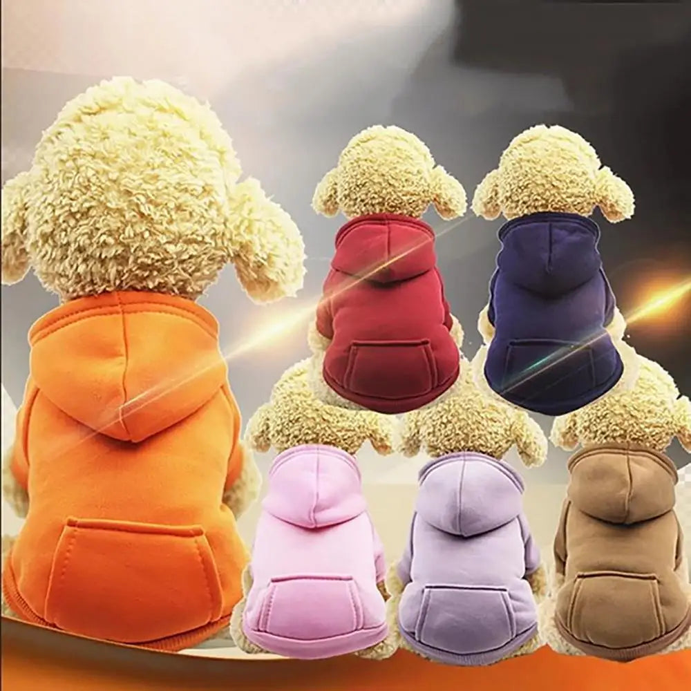 Felpa con Cappuccio Invernale per Cani Piccoli e Medi – Giacca Pet Calda, 6 Colori 6 Taglie
