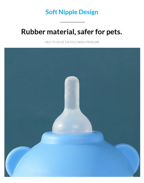 Biberon in Silicone Alimentare per Cuccioli e Gattini – Set 4 Pezzi 100ml, 4 Colori