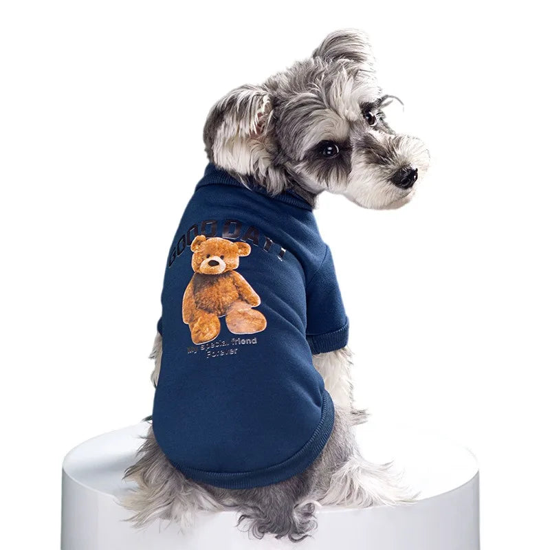 Felpa Invernale Pattern Orso per Cani e Gatti – Pullover Caldo in Pile, 4 Colori 6 Taglie