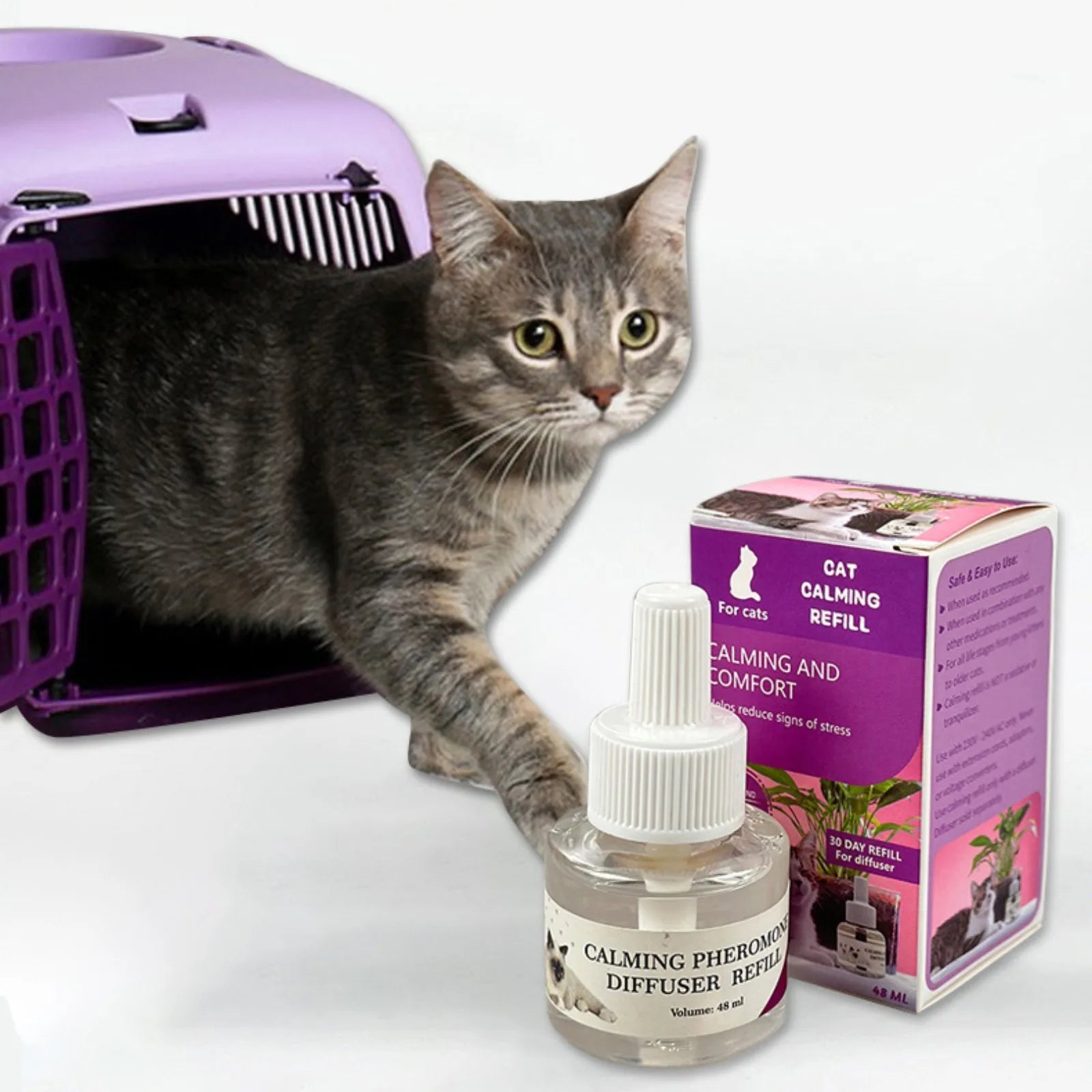 Diffusore Spray Feromoni Calmanti per Gatti – 48ml, Anti-Stress, Anti-Graffi e Anti-Marcatura