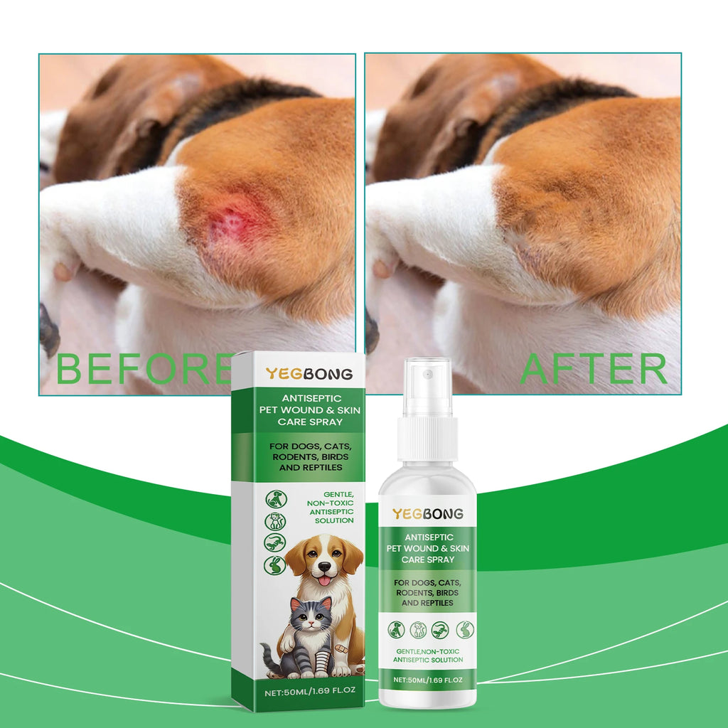 Spray Cura Pelle per Cani e Gatti – Anti-Prurito, Idratante, Cicatrizzante, 50ml