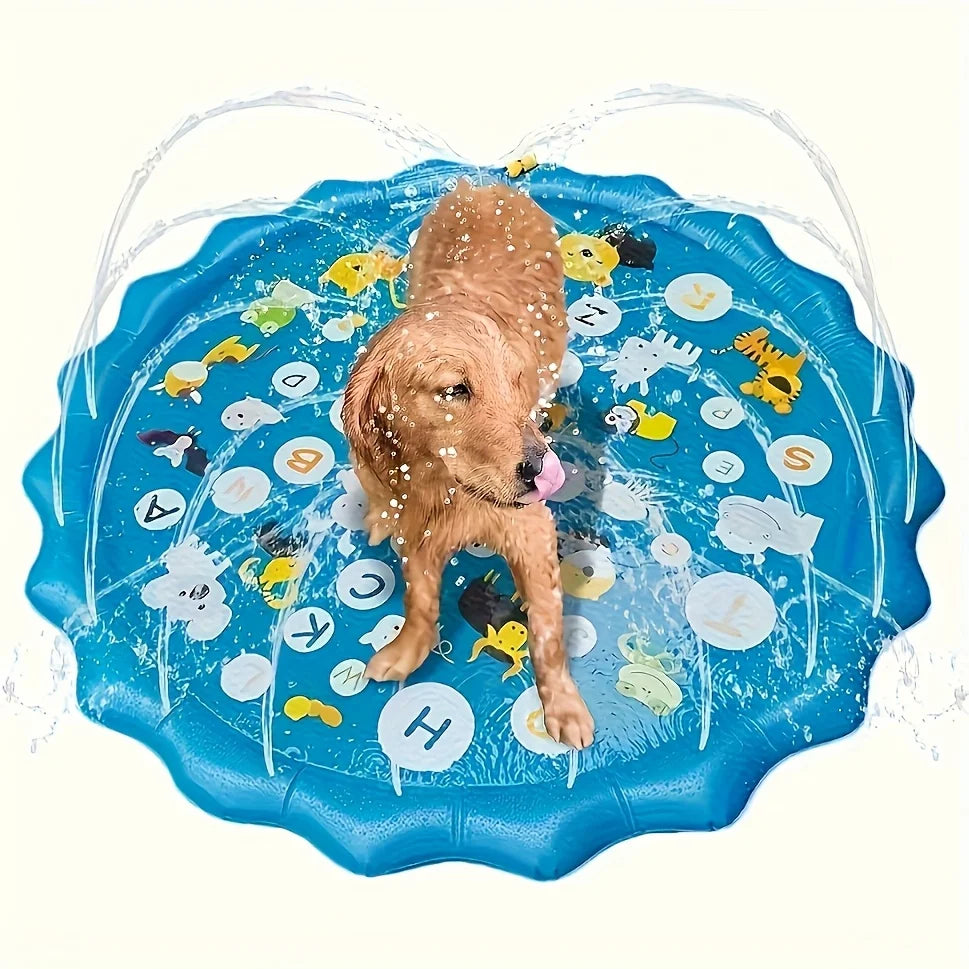 Vasca Bagno Outdoor per Cani con Funzione Spray Acqua – Antiscivolo, Rinfrescante, 2 Design