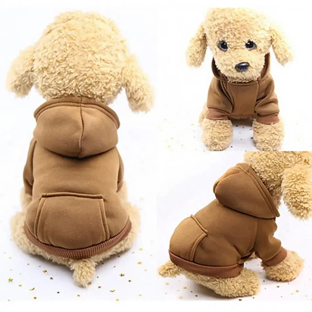 Felpa con Cappuccio Invernale per Cani Piccoli e Medi – Giacca Pet Calda, 6 Colori 6 Taglie
