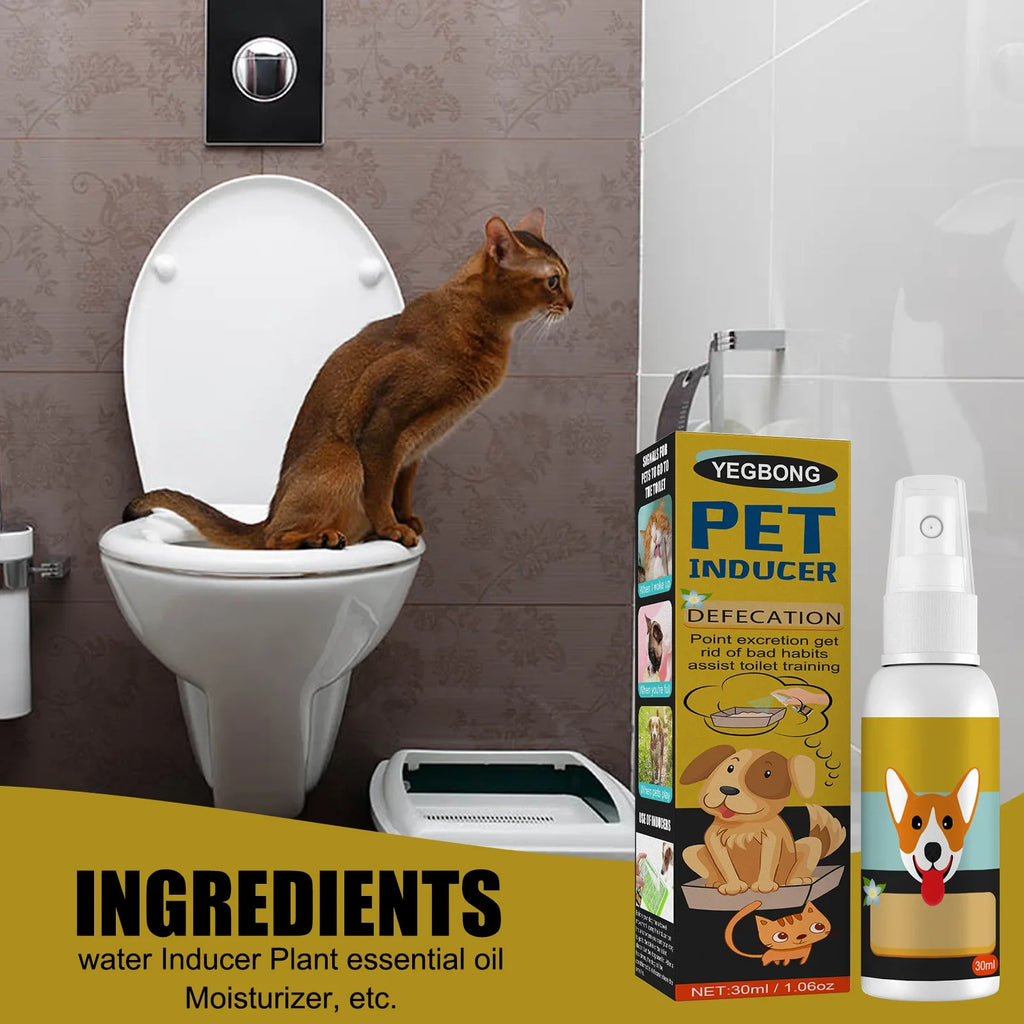 Spray Induttore Toilette per Cani e Gatti – 30ml, Addestramento Pipì e Cacca, Sicuro e Naturale