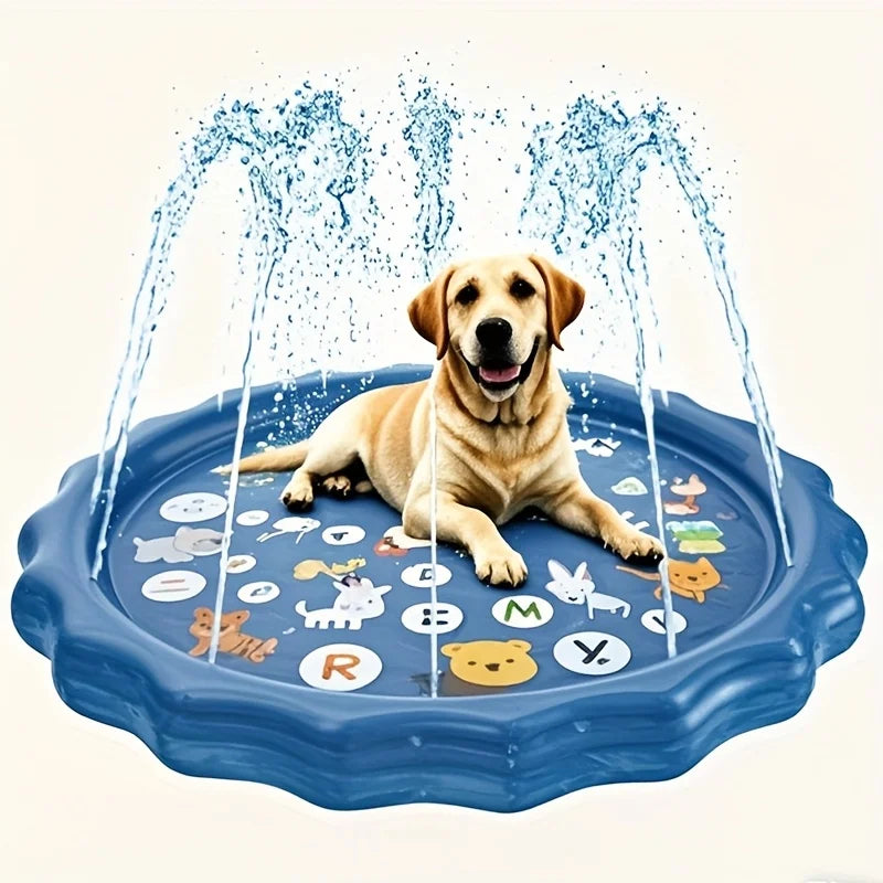 Vasca Bagno Outdoor per Cani con Funzione Spray Acqua – Antiscivolo, Rinfrescante, 2 Design