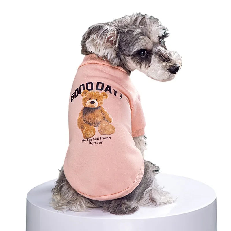 Felpa Invernale Pattern Orso per Cani e Gatti – Pullover Caldo in Pile, 4 Colori 6 Taglie