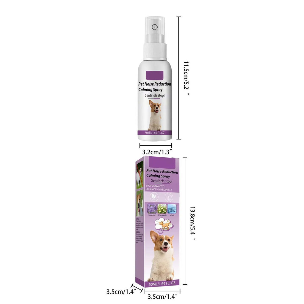 Spray Calmante Anti-Abbaio per Cani – 50ml, Camomilla e Lavanda, Riduce Comportamenti Negativi