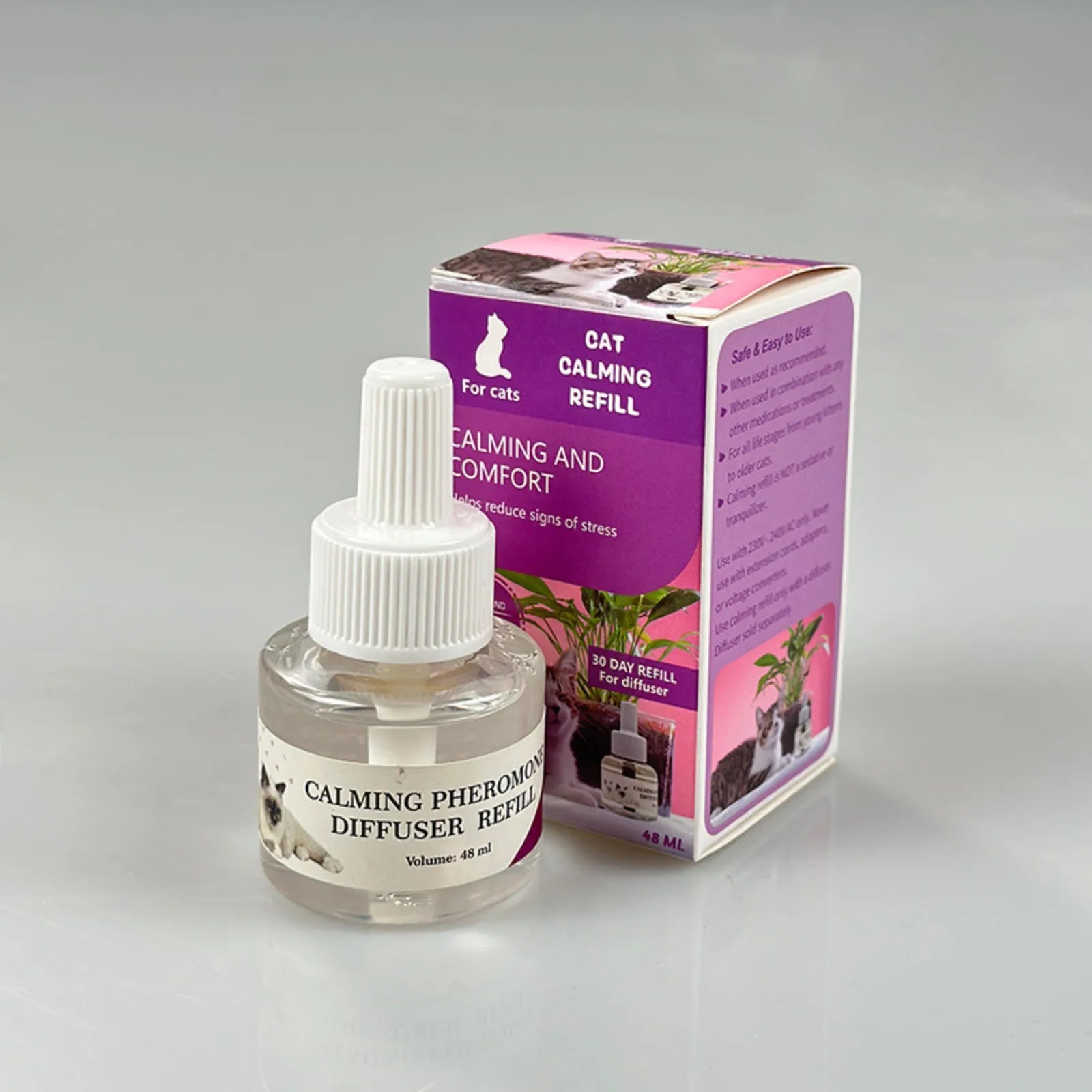 Diffusore Spray Feromoni Calmanti per Gatti – 48ml, Anti-Stress, Anti-Graffi e Anti-Marcatura