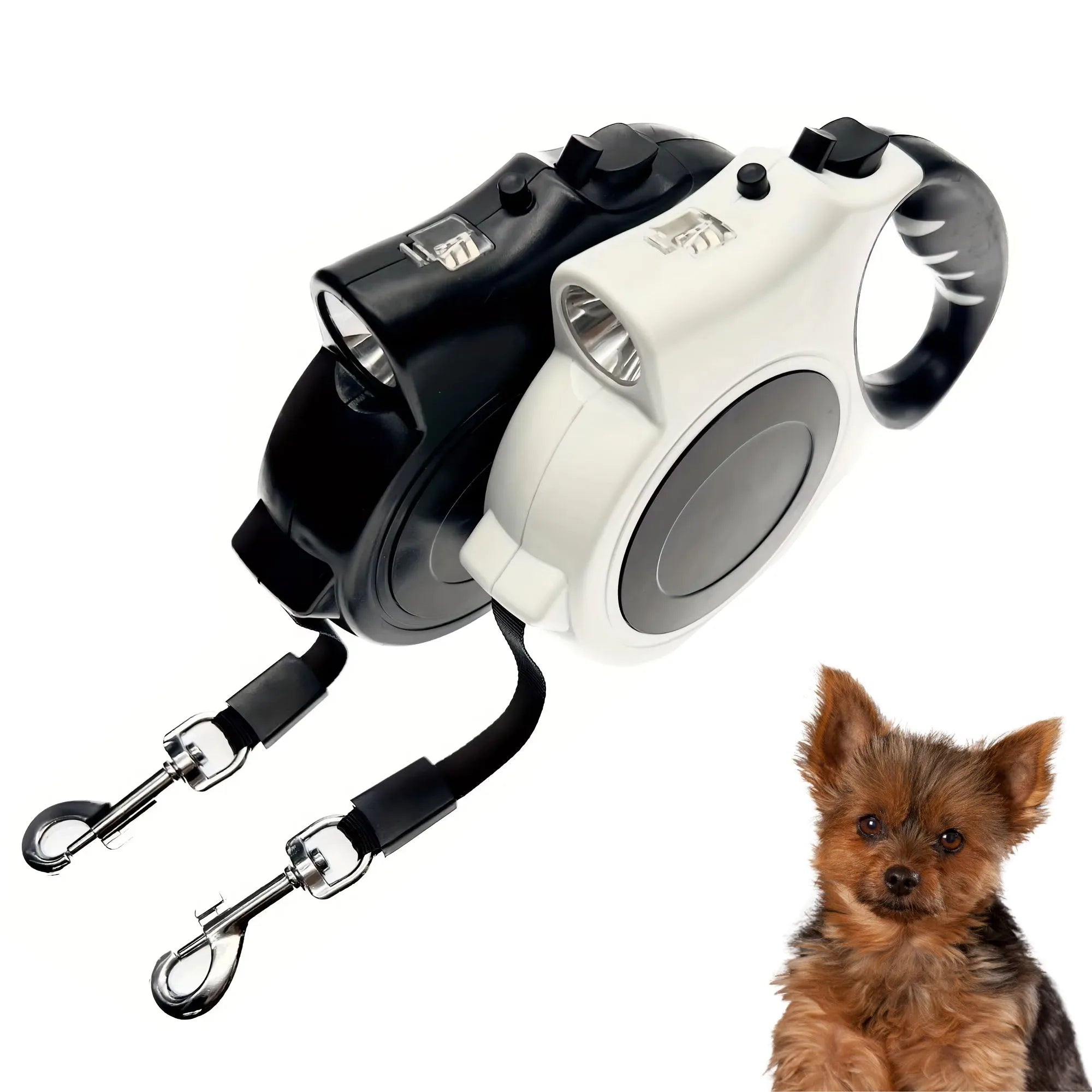 Guinzaglio Retrattile Luminoso LED per Cani Medi e Grandi – 5m, Sicurezza Notturna, 2 Colori