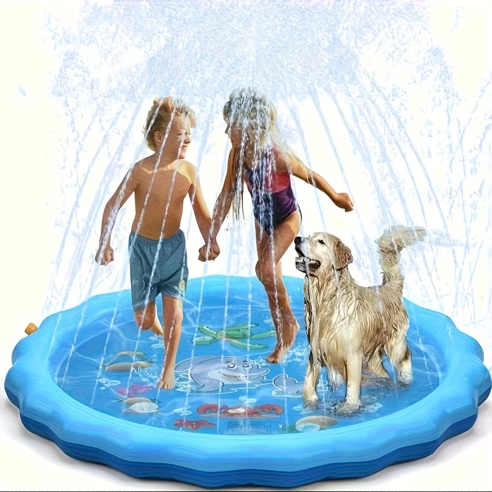 Vasca Bagno Outdoor per Cani con Funzione Spray Acqua – Antiscivolo, Rinfrescante, 2 Design