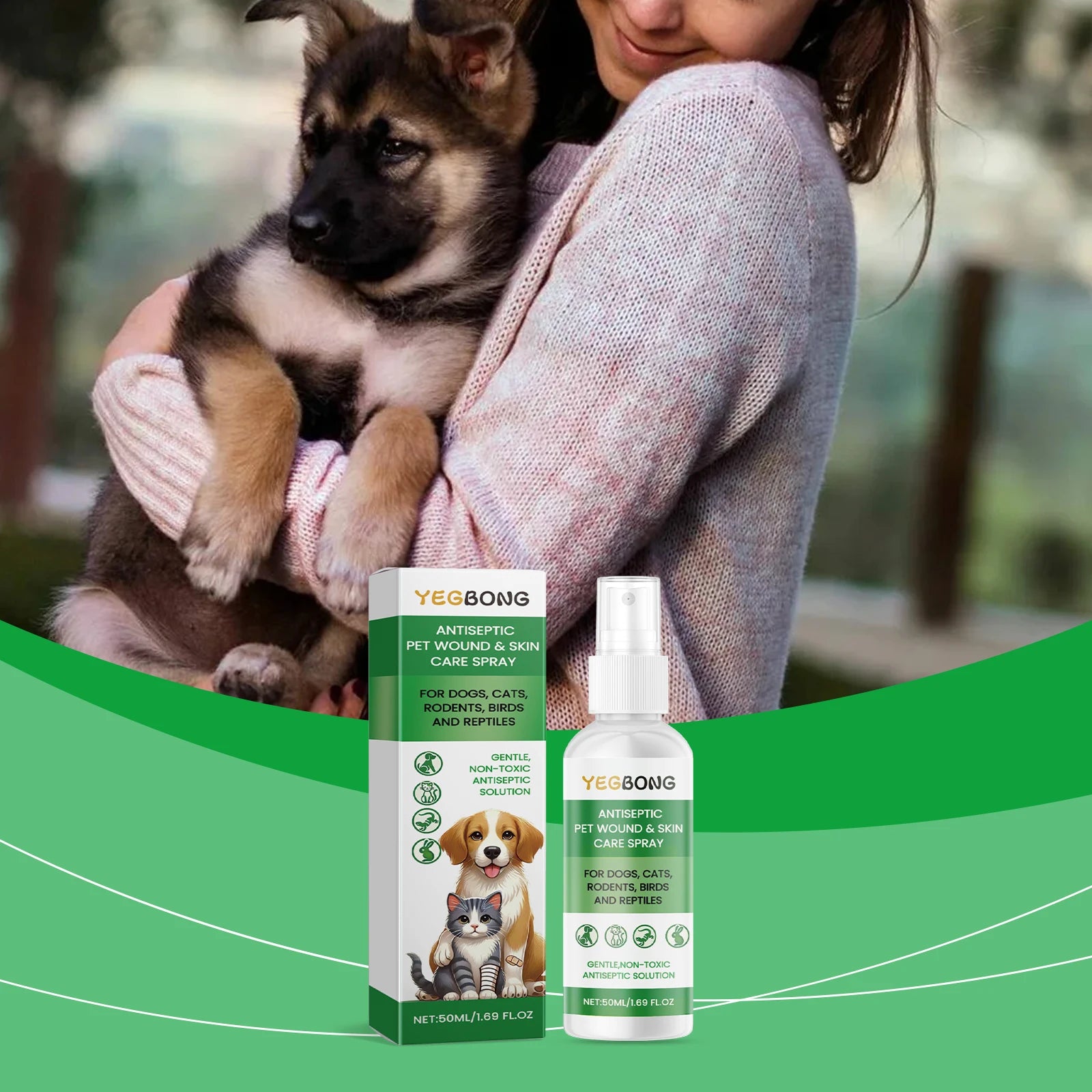 Spray Cura Pelle per Cani e Gatti – Anti-Prurito, Idratante, Cicatrizzante, 50ml