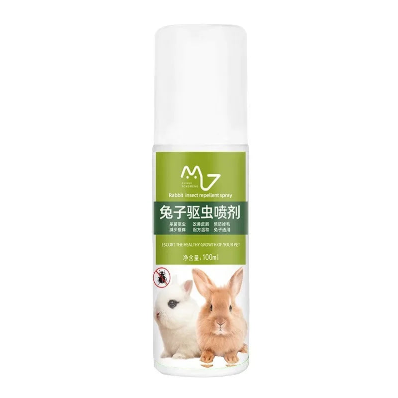 Spray Antiparassitario e Deodorante per Conigli e Piccoli Animali – 100ml, Formula Vegetale