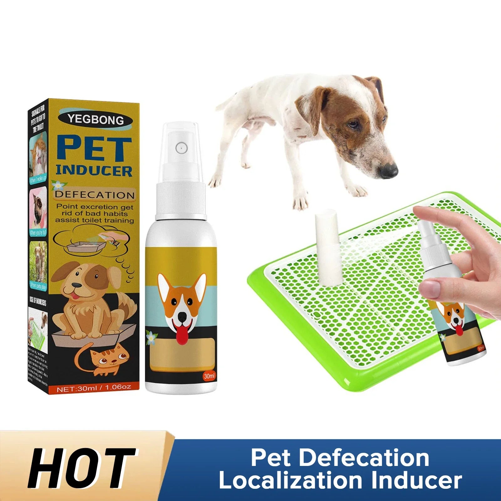 Spray Induttore Toilette per Cani e Gatti – 30ml, Addestramento Pipì e Cacca, Sicuro e Naturale