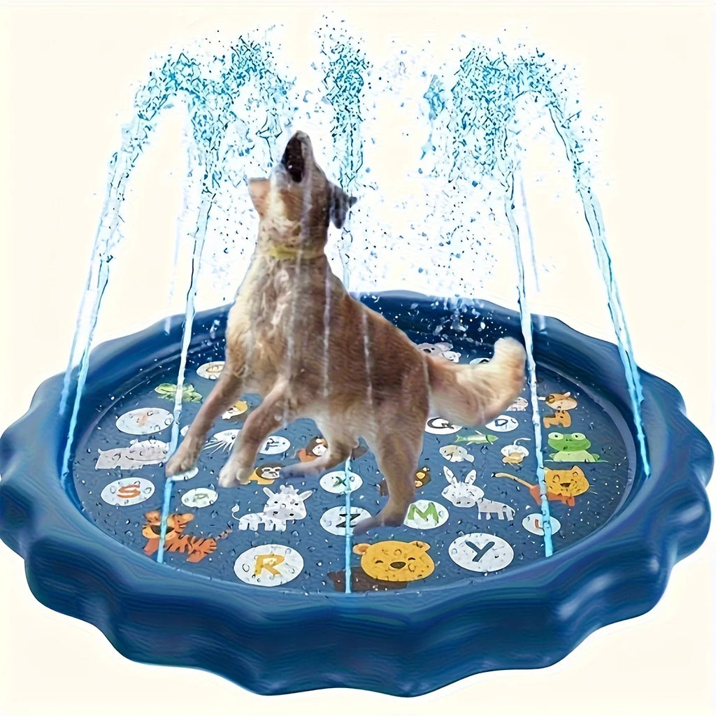 Vasca Bagno Outdoor per Cani con Funzione Spray Acqua – Antiscivolo, Rinfrescante, 2 Design