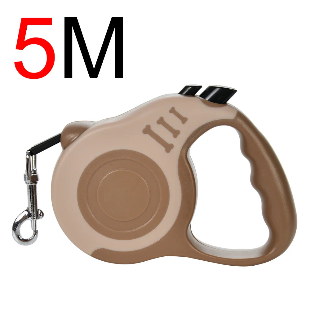 Guinzaglio Retrattile in Nylon per Cani Piccoli e Gatti – 3m o 5m, 14 Colori, Blocco Automatico