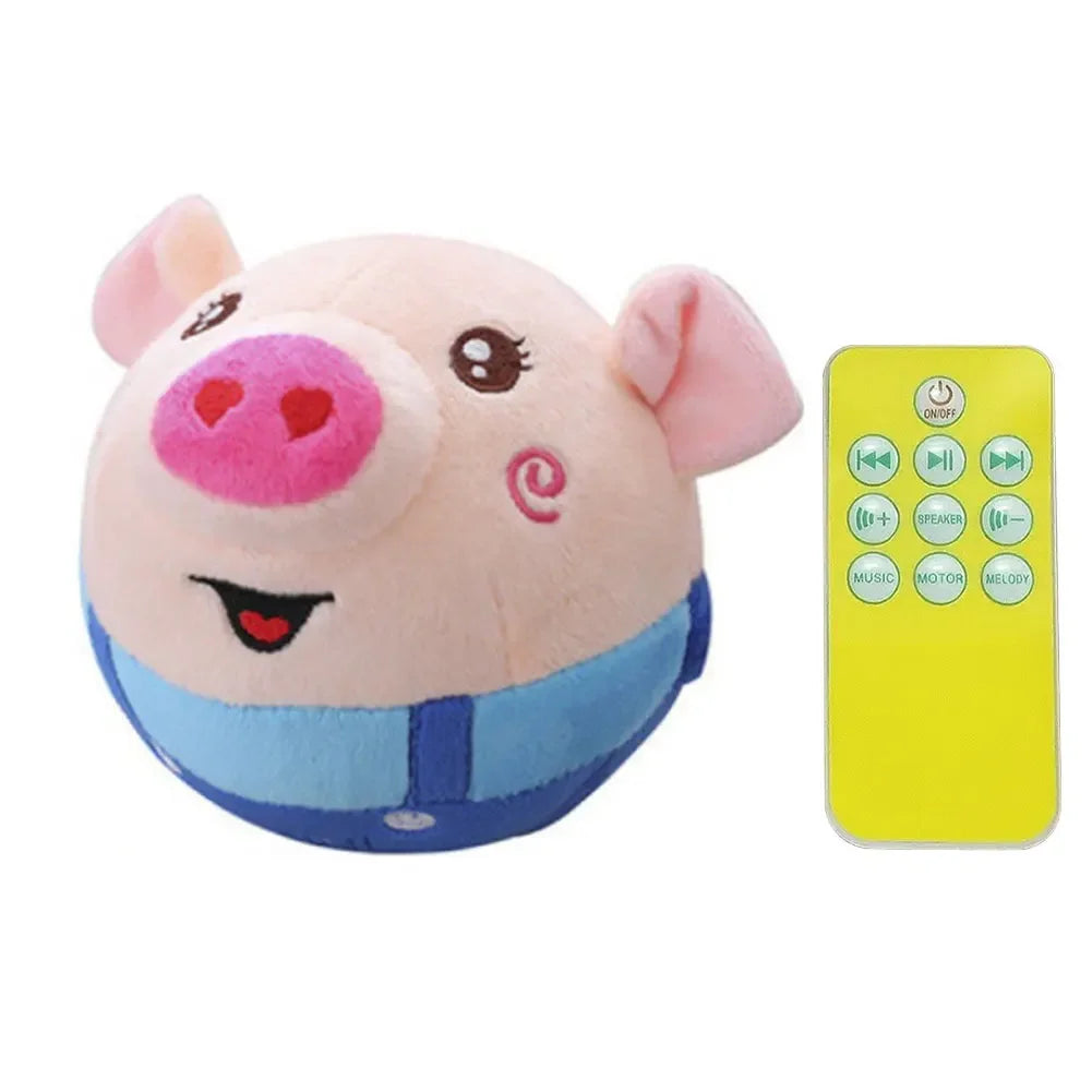 Palla Elettronica Rimbalzante per Cani con Bambola Peluche – Musica, Vibrazione, 8 Design