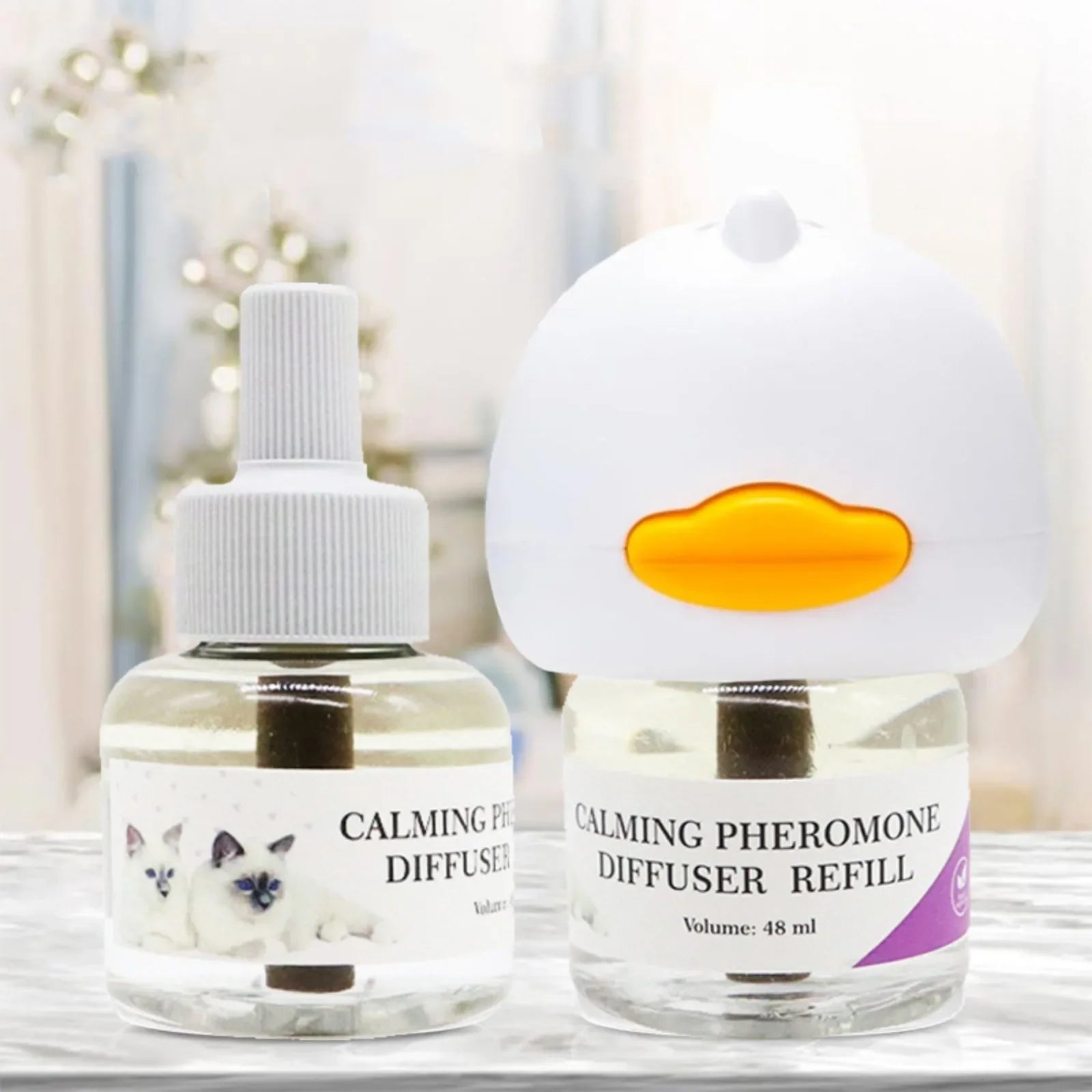 Kit Diffusore Feromoni per Gatti – 48ml + Diffusore Elettrico, Anti-Stress, Stabilizzatore Emotivo