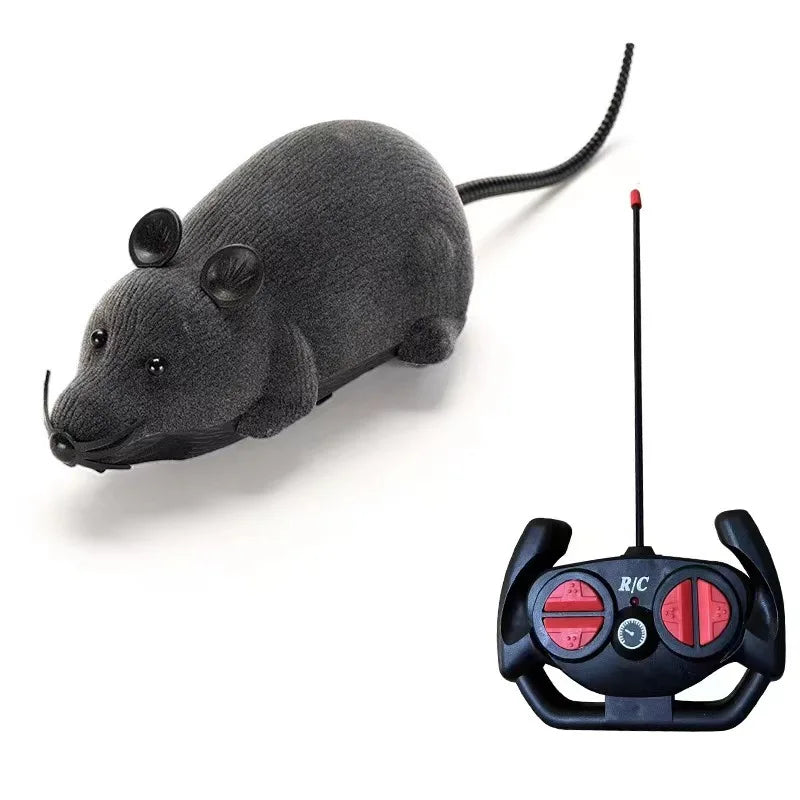 Topolino Elettrico Telecomandato per Gatti – Giocattolo Interattivo Wireless, Pelo Sintetico