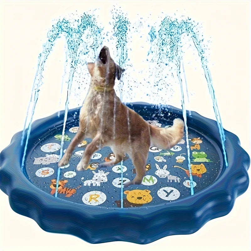 Vasca Bagno Outdoor per Cani con Funzione Spray Acqua – Antiscivolo, Rinfrescante, 2 Design
