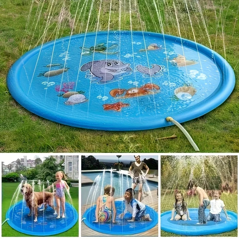 Vasca Bagno Outdoor per Cani con Funzione Spray Acqua – Antiscivolo, Rinfrescante, 2 Design