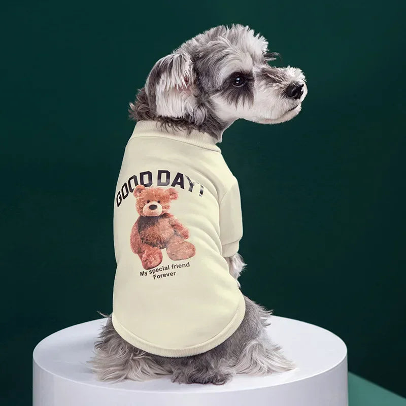 Felpa Invernale Pattern Orso per Cani e Gatti – Pullover Caldo in Pile, 4 Colori 6 Taglie
