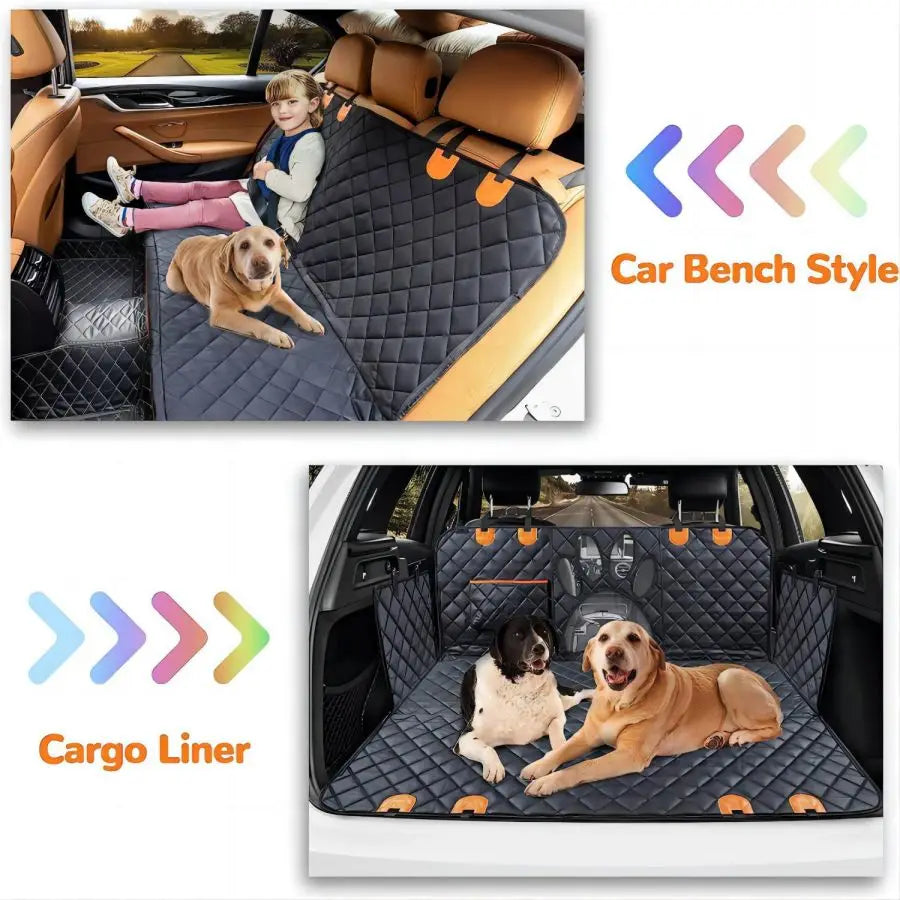 Coprisedile Auto Impermeabile per Cani – Amaca 100% Waterproof con Finestra Mesh e Cerniere Laterali