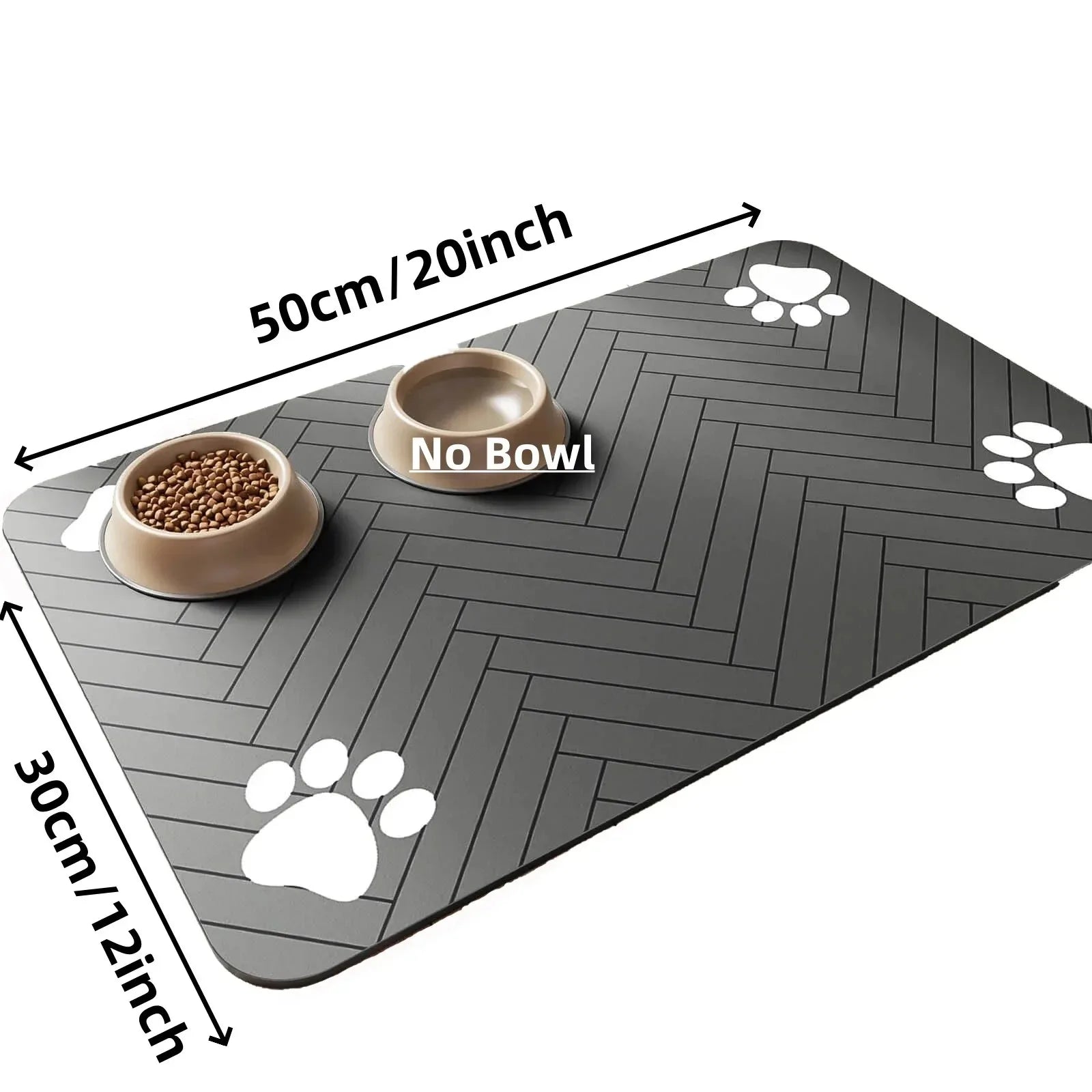 Tappetino Assorbente Antiscivolo per Ciotole Cane e Gatto