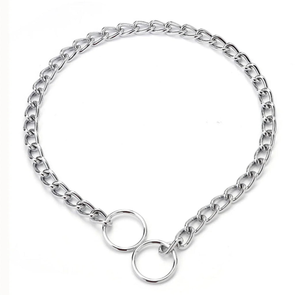 Collare a Catena in Acciaio Inox per Addestramento Cani – Regolabile, 4 Misure, Anti-Ruggine