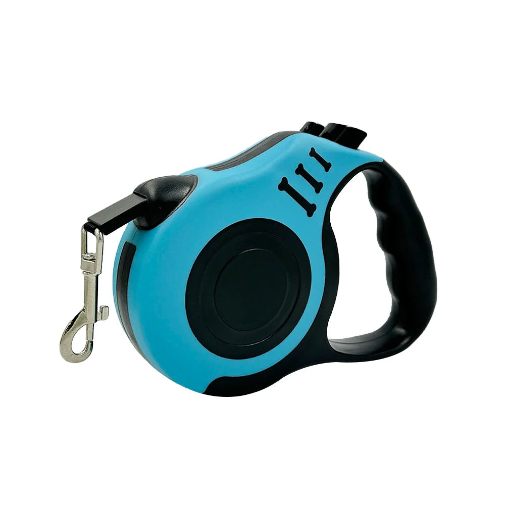 Guinzaglio Retrattile in Nylon per Cani Piccoli e Gatti – 3m o 5m, 14 Colori, Blocco Automatico